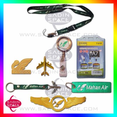 خرید بندآویز لنیارد وینگ پین قرقره جاکلیدی تگ هواپیمایی ماهان ایر Mahan Air